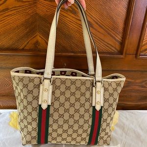 GUCCI GG Canvas Mini Shoulder Tote